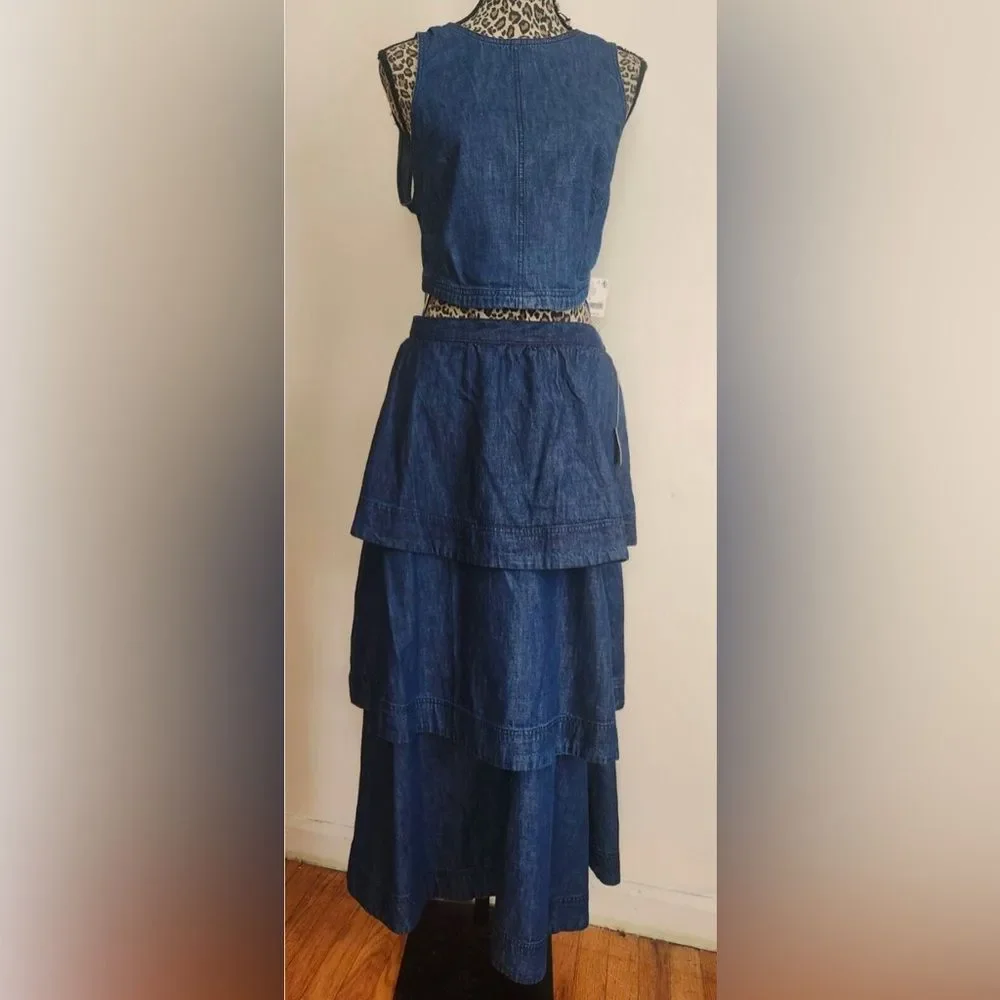 NWT FP Ryder Denim Skirt Set.